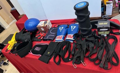 Large Home Gym & Fitness Equipment Lot – Boxing, Resistance & Strength Training 25 PCs.