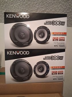 KENWOOD 2 PAIRS 6.5 INCH 2 WAY 300 WATTS CAR SPEAKER