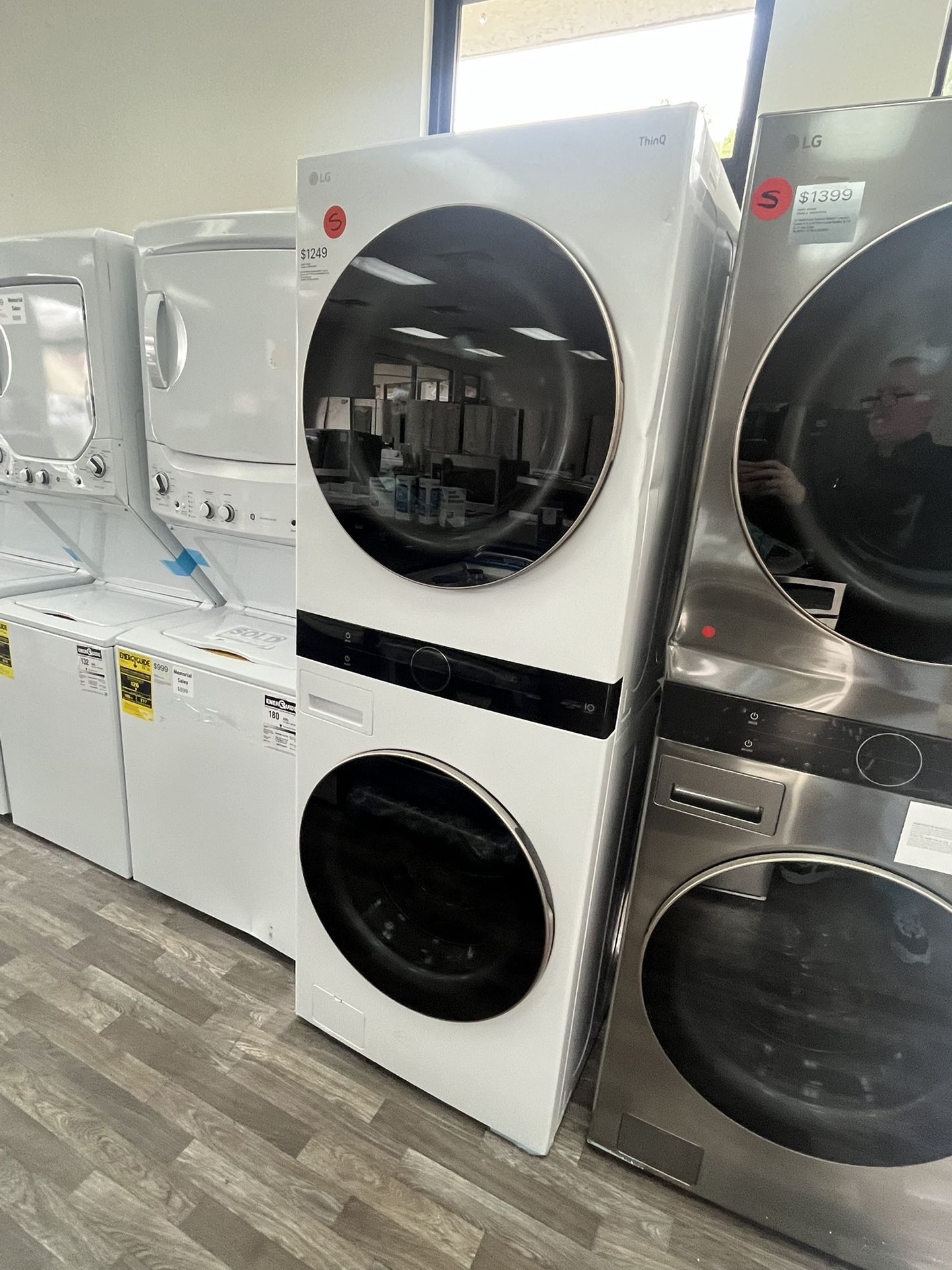 $1249 LG WashTower Stacked SMART Laundry Center Washer & Gas Dryer