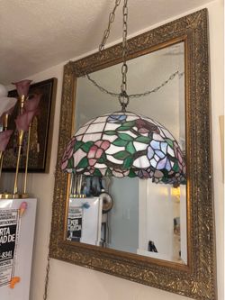 Large Vintage Ornate Gold Framed Wall Mirror - 36" x 50"