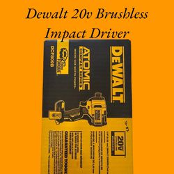Dewalt 20v Brushless Impact Driver (Tool-Only) 