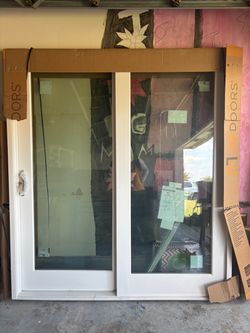 MP Doors left hand Sliding Patio Door White Frame