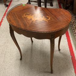 Antique Kidney Shaped Accent Table 
