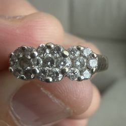 Anillo Cintillo Boda 21 Diamantes Unico Oro Blanco 