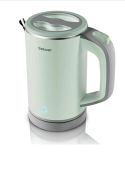 Sekaer Travel Electric Kettle – Portable 0.8L Stainless Steel –  Green