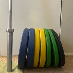 Olympic Lifting Plates + Bar