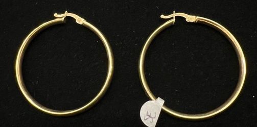 $975 Yellow Gold Hoop Earrings