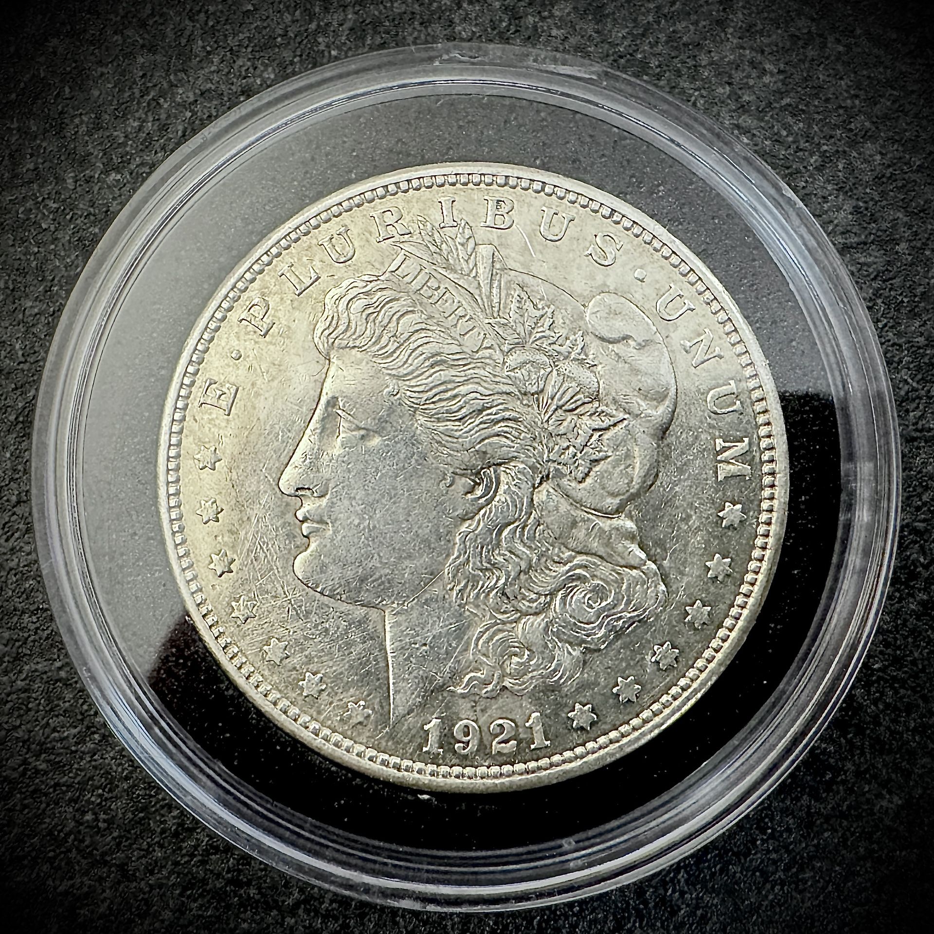 1921-D Morgan Silver Dollar, Mint State, Silver US Coin