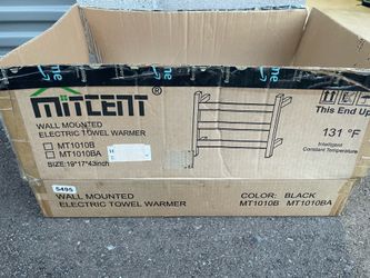 Miitcent Wall Mounted Electric Towel Warmer MT1010B Black