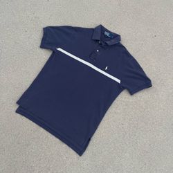 Navy Striped polo ralph lauren S