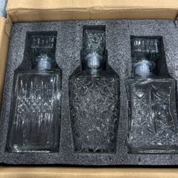 3 Bottle Decanter Set 