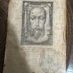 Vintage religious  print on cloth