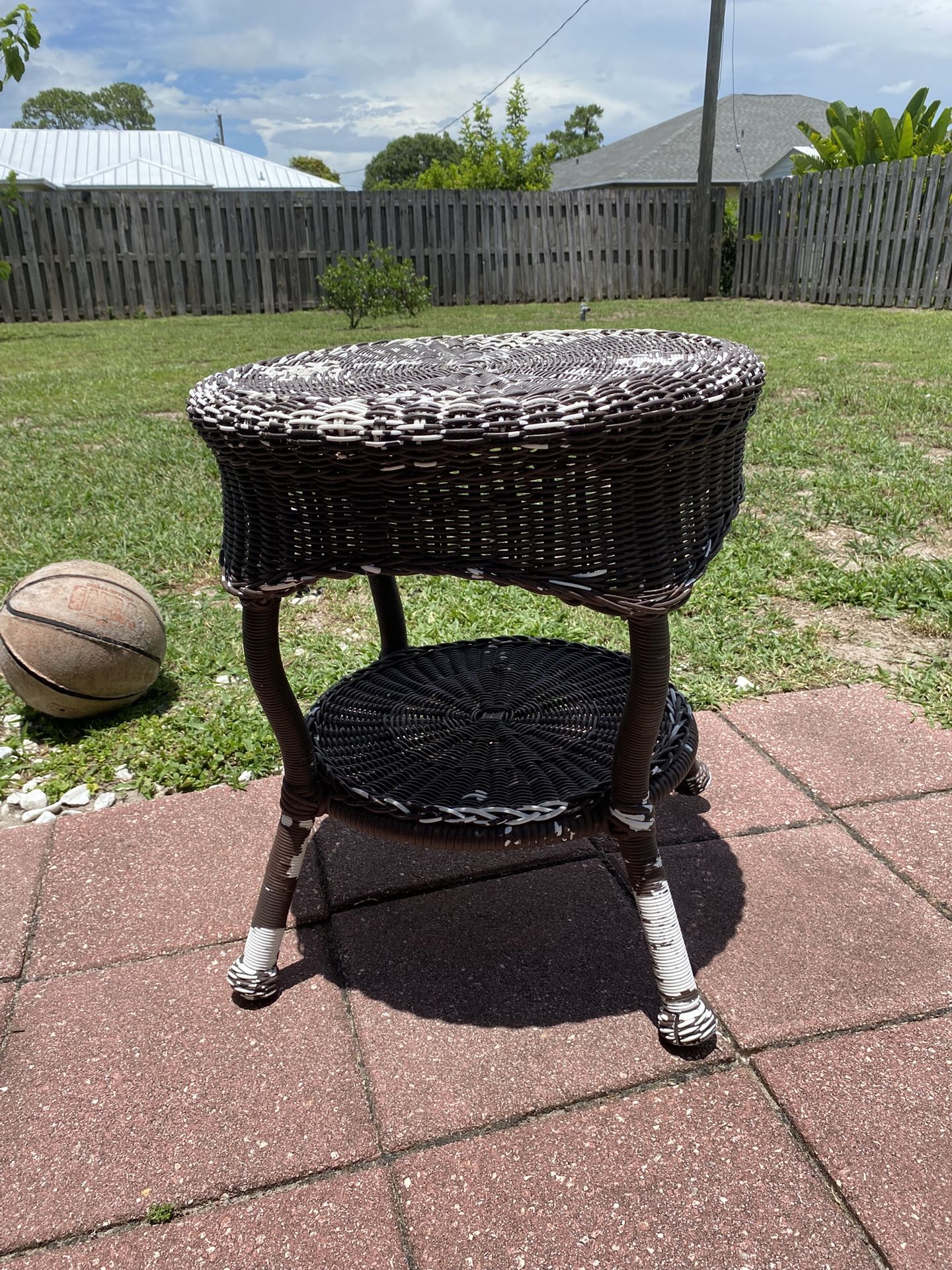 Wicker Side Table