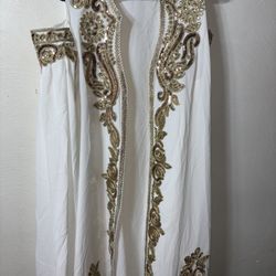 White Islamic Beautiful Abaya