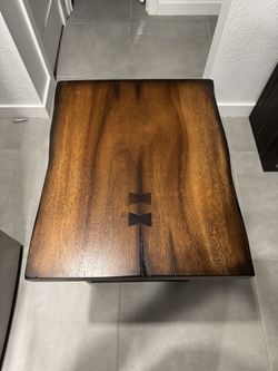 2 wood tables
