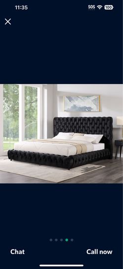 King size bedframe, and mattress
