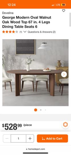 BRAND NEW Walnut Oak Dining Table