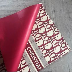 Red Luxury Flower Wrapping Paper 
