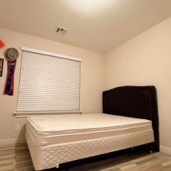 Queen Bed Frame + Mattress Set (No Box Spring)＄100