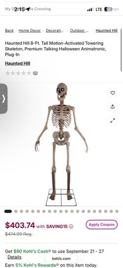 8FT ANIMATED SKELETON