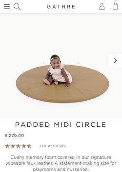 Gather Midi Circle Padded Baby Mat