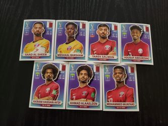 Panini World Cup Qatar 2022 Stickers (QAT CRC ESP SUI BEL POR)