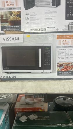 Vissani Compact countertop microwave stainless steel