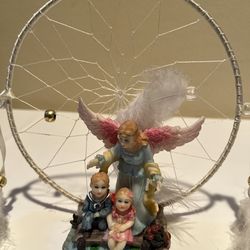 Angel Figurine with Dreamcatcher
