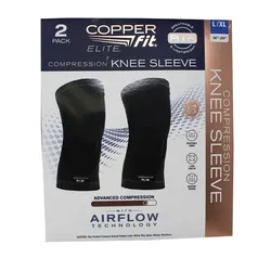 Copper fit Elite Knee Sleeve with Airflow technology 2 pack