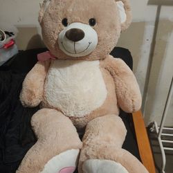 Giant Life-size Bear With Pink Heart Paws
