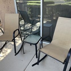 Patio Chairs And Side Table