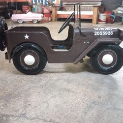 U.S.A. Jeep Pedal Car