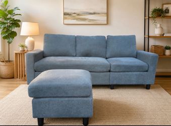 Modern couch and loveseat like new