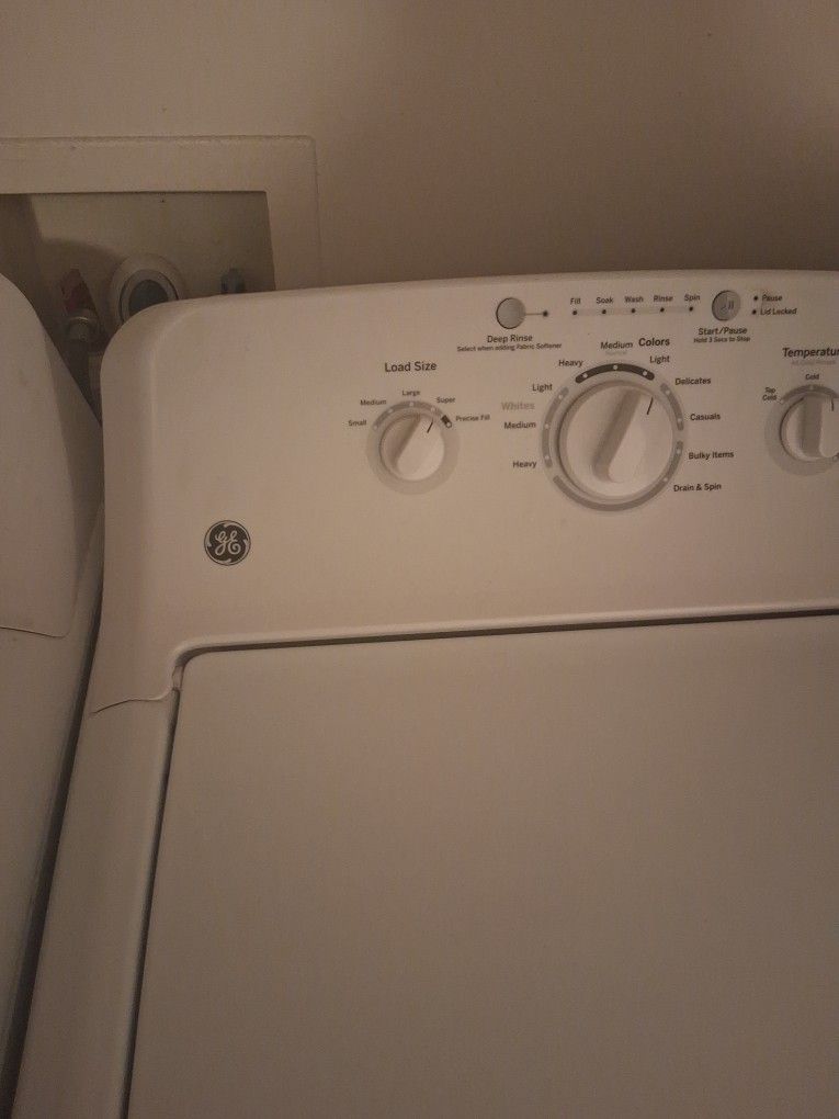 GE washer and dryer