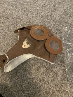 Pilot Helmet/beanie And Goggles
