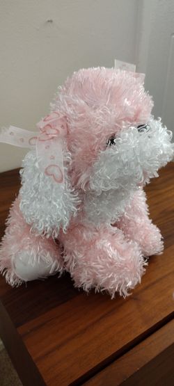 Pink & White Toy 10" Plush Dog 

Pre Owned 
Good Condition 
Pink , White 