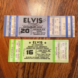 Elvis Original Concert Ticket Stubs - 1977 Set of 2