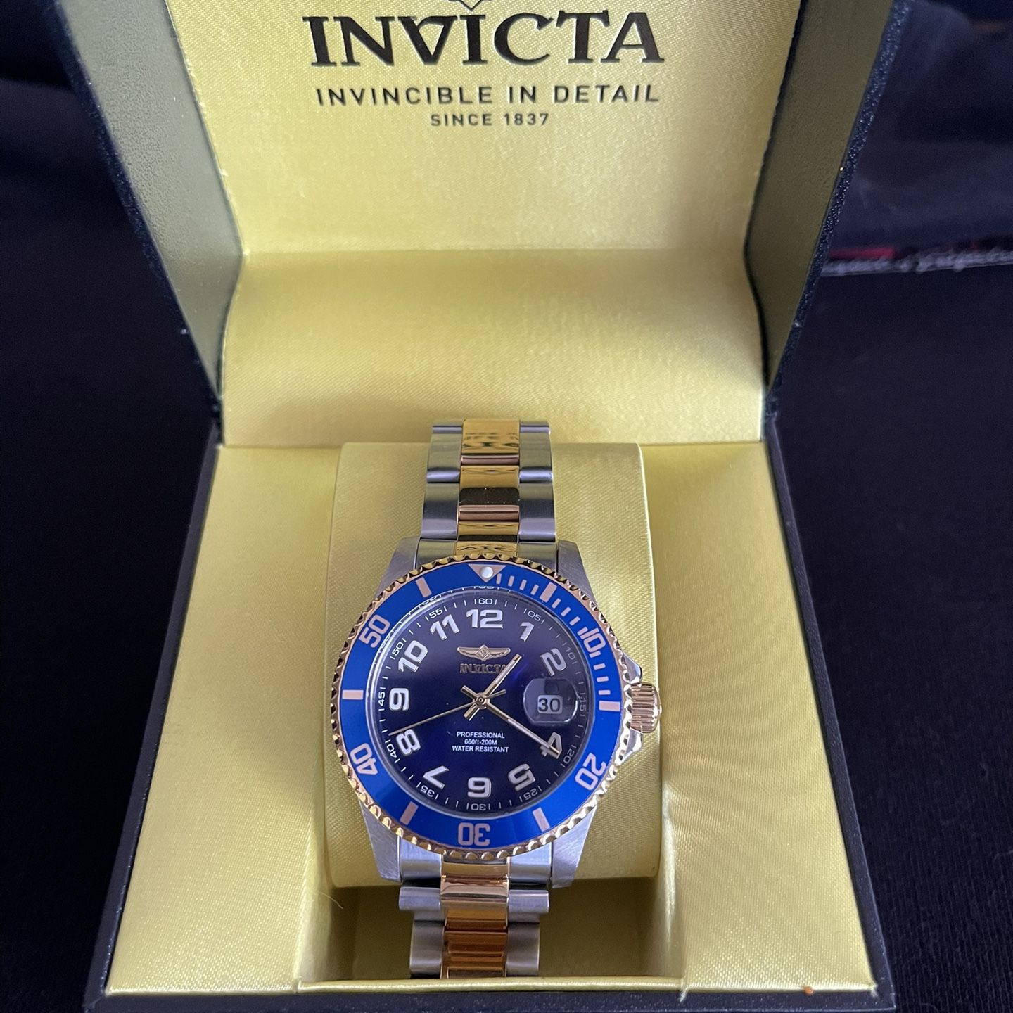 Invicta Watch Gold/Blue/Silver