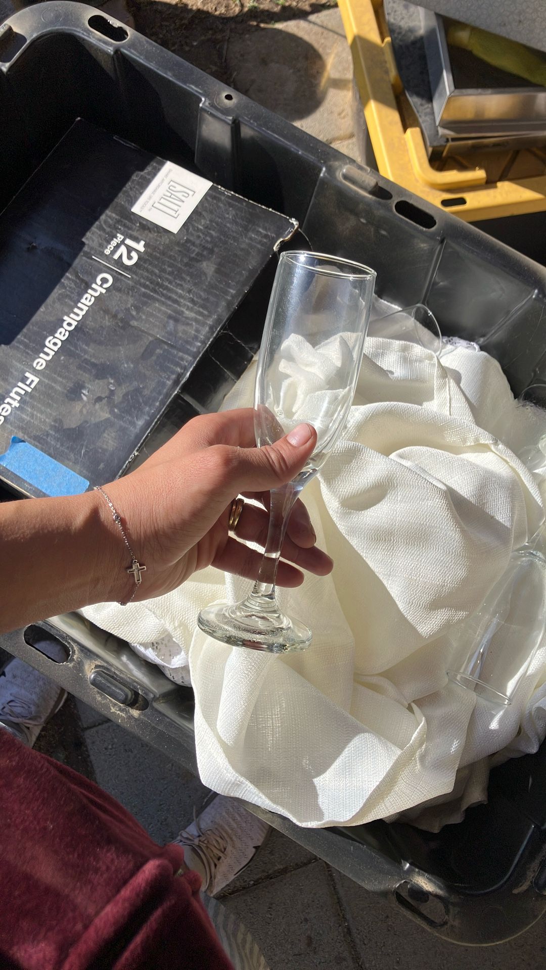 50 Glass Champagne Flutes