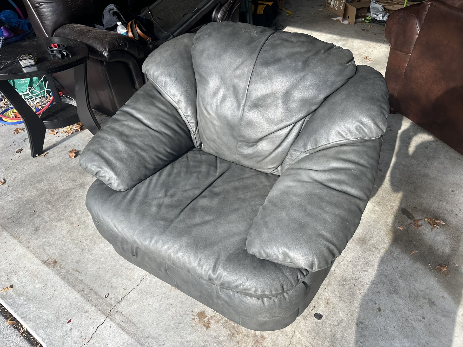 Super Comfy Oversized Leather Chair