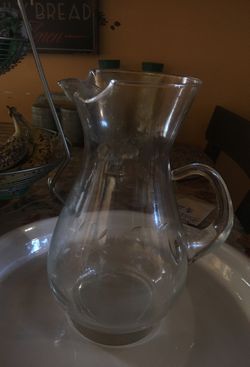 Glass princess house pitcher