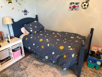 Navy Blue Twin Bed Frame