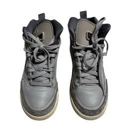 Air Jordans 4’s Size 1Y Grey In Color Gold Trim