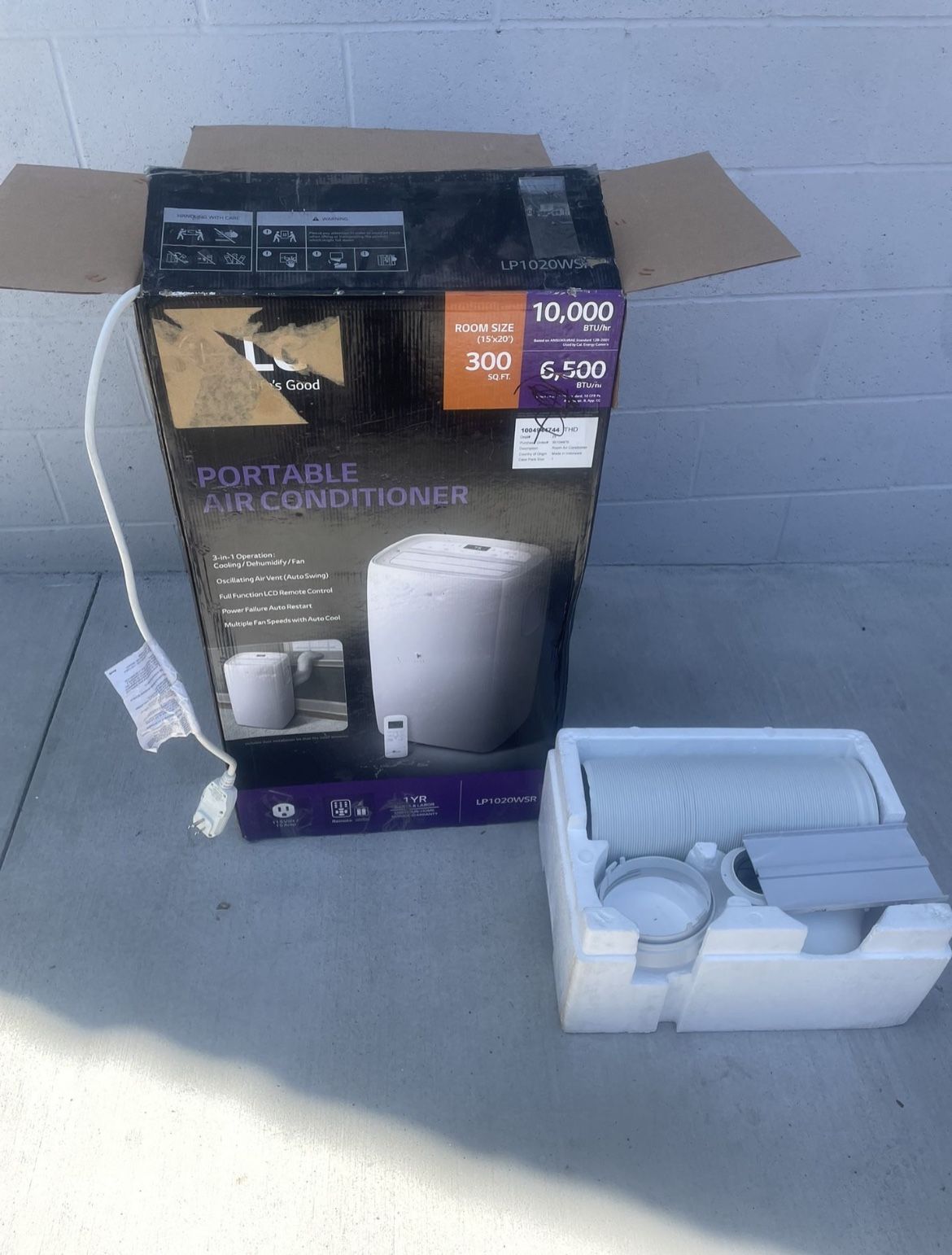 Air Conditioner 6.5k Btu New LG