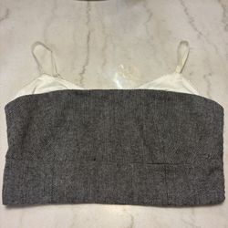 Forever 21 Gray and White top