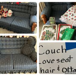 Living Room Set, Couch, Love Seat, Chair & Ottoman