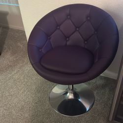 Purple Rotating Salon Chair