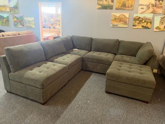 Large Tufted Sectional Sofa with Chaises，$850