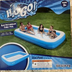 inflatable kids and adults pool 10ftx72”x18” new never been opened pick up at timber dr garage 