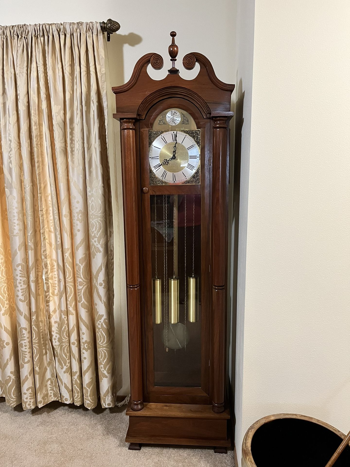 Solid Walnut Grandfather Clock